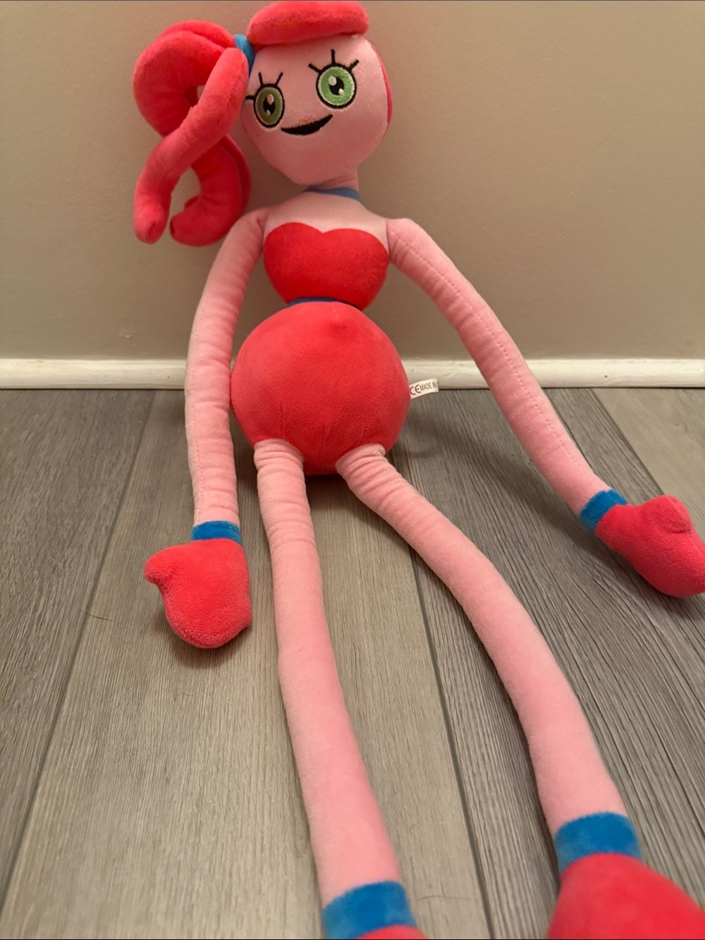 Long-Leg Plush Doll - Pink & Red Soft Kids Toy